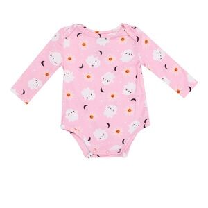 Angel Dear- Pink Ghost Print Baby Onesie 6-12 Month